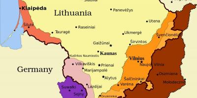 Kart over kaunas Litauen