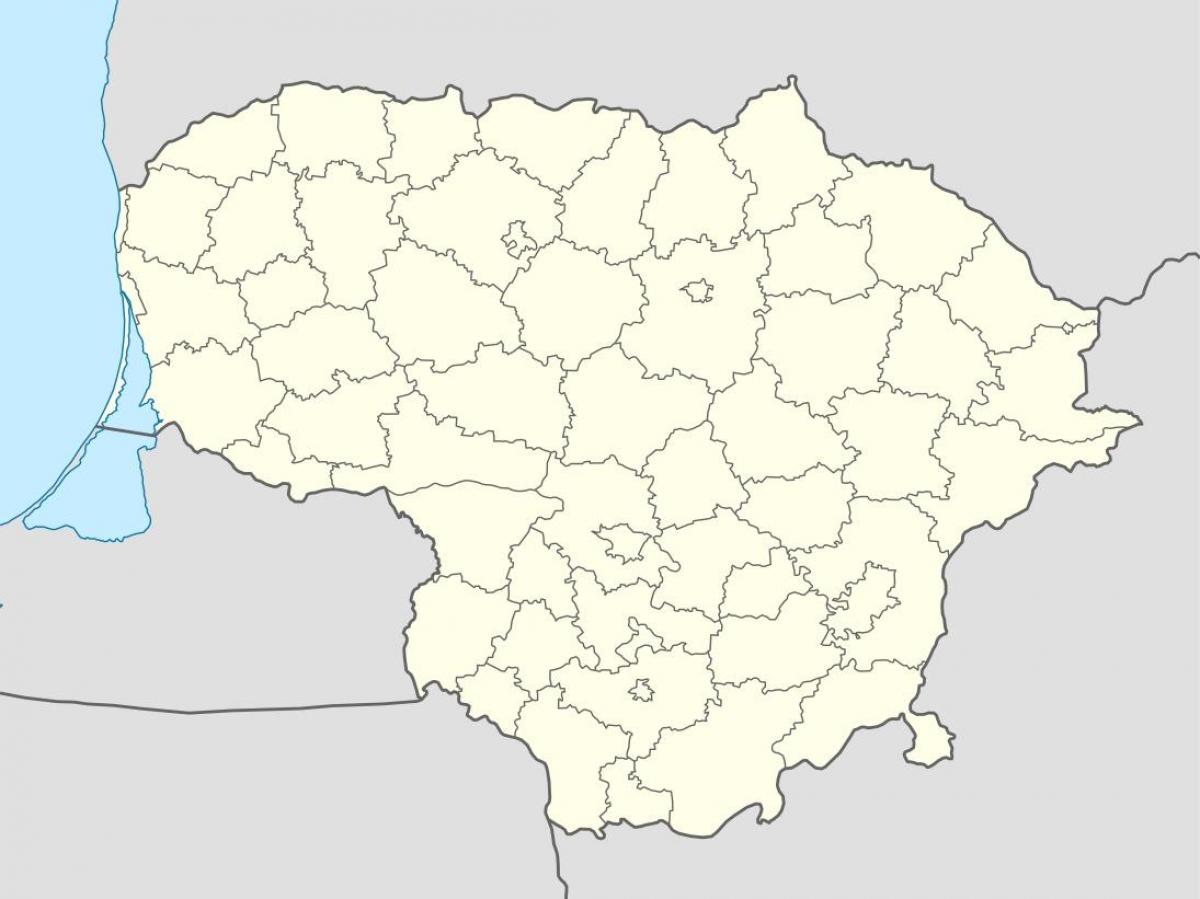 Kart over Litauen vektor