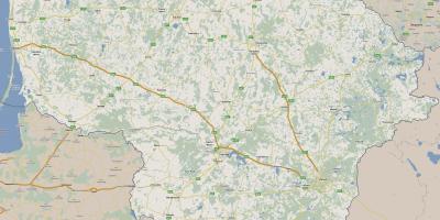 Kart over Litauen turist 